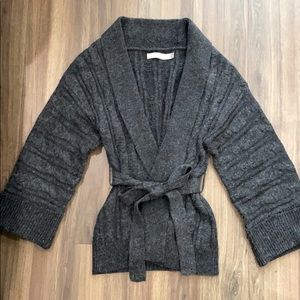 Wool Blend Wrap Cardigan